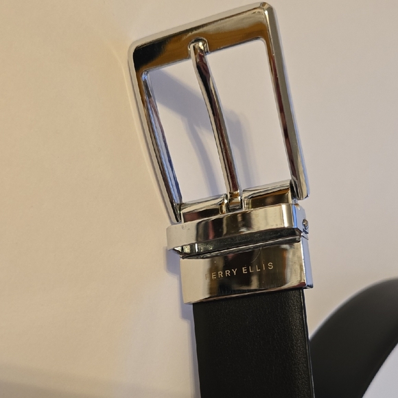 Perry Ellis Other - Perry Ellis Black Belt with Silver Buckle